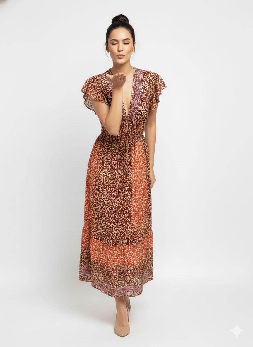 VESTIDO LARGO BOHEMIO "VERANO RADIANTE"