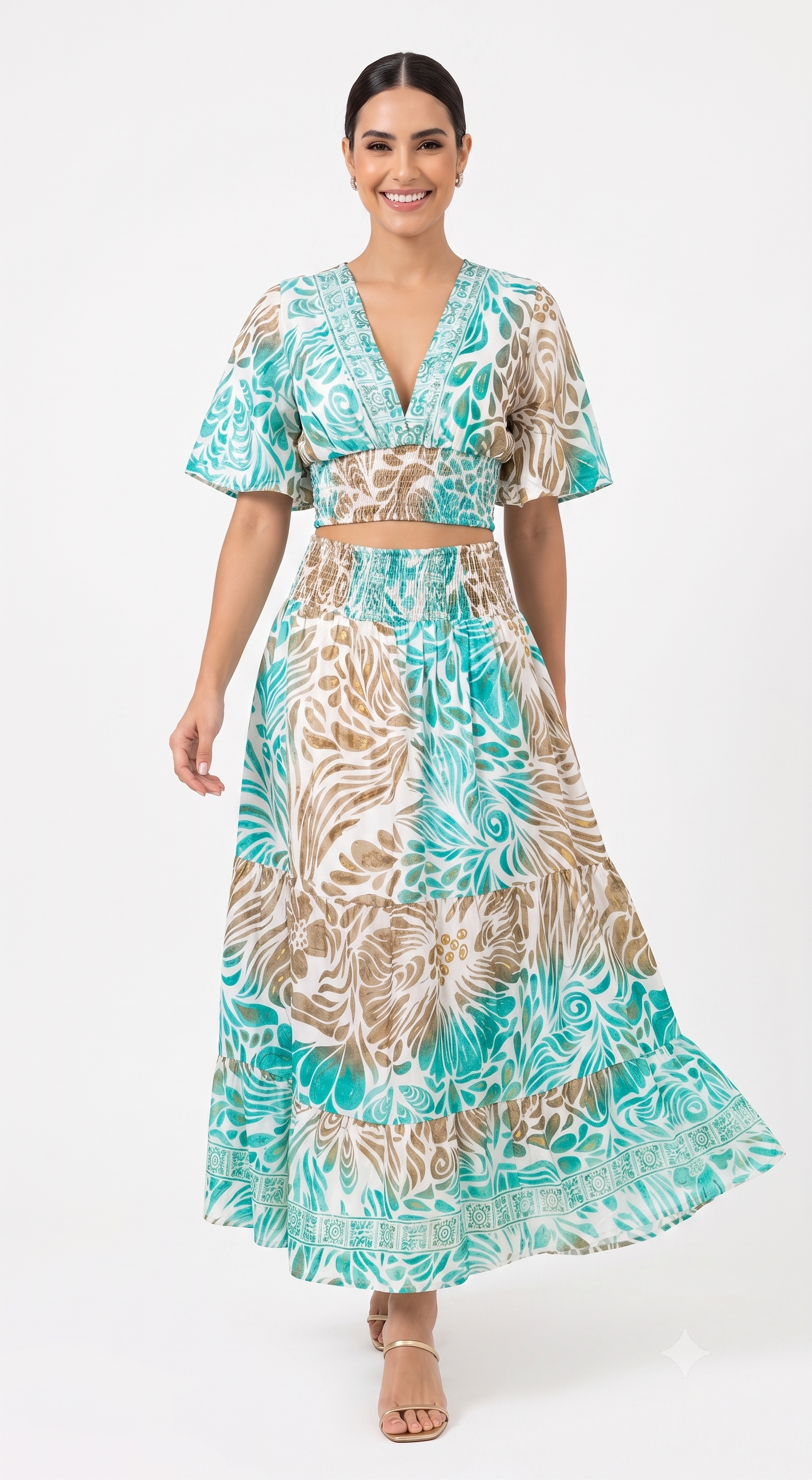 VESTIDO BOHEMIO "PARAISO FLORAL"