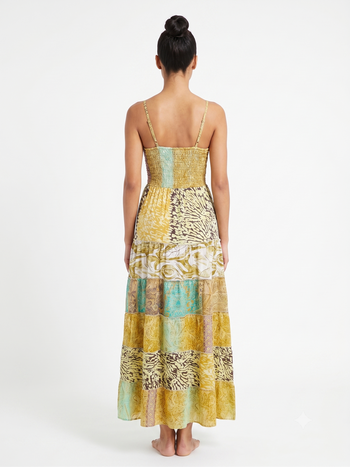VESTIDO BOHEMIO "BAHIA DORADA"