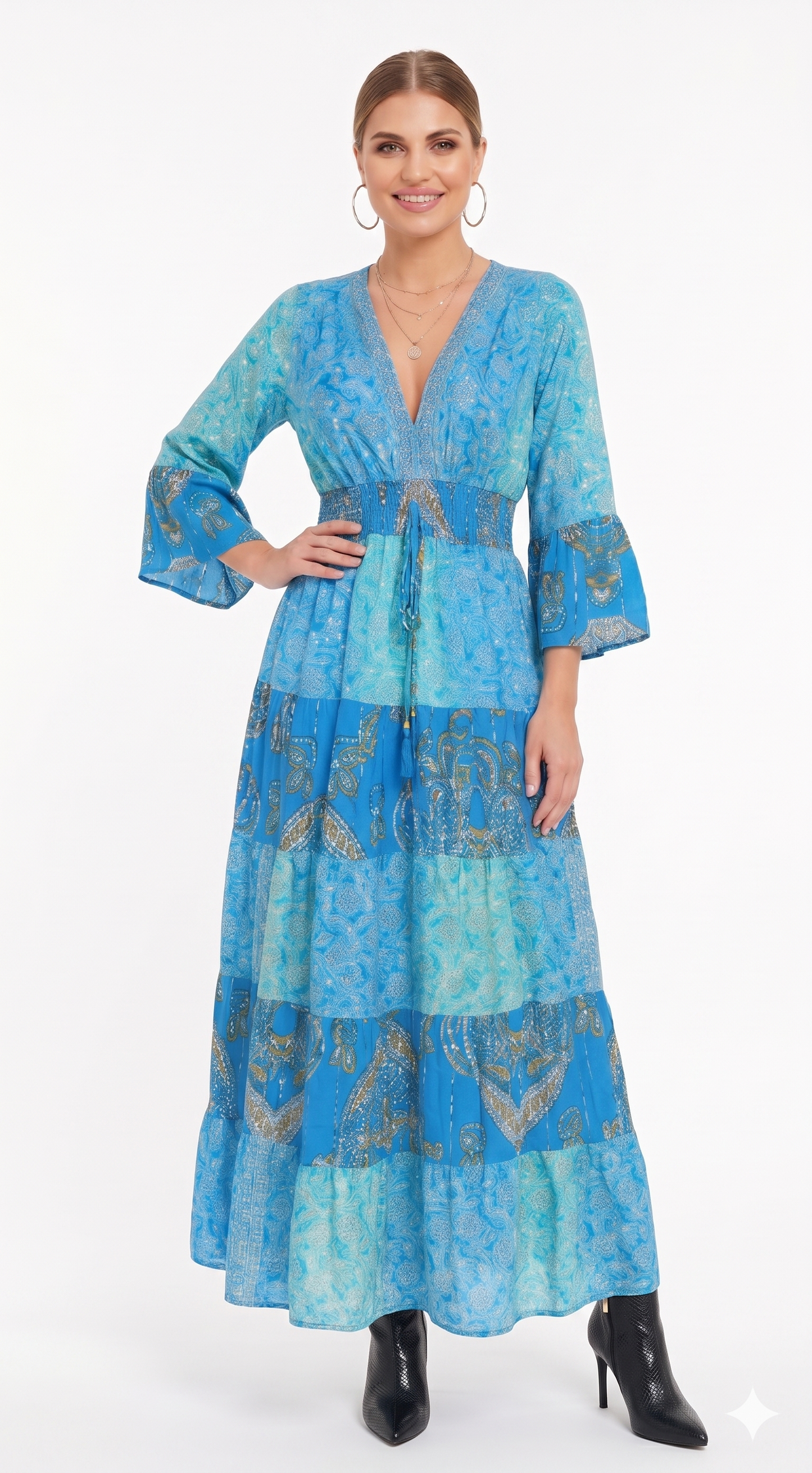 VESTIDO BOHEMIO BOHO "MES DE ENCANTO"
