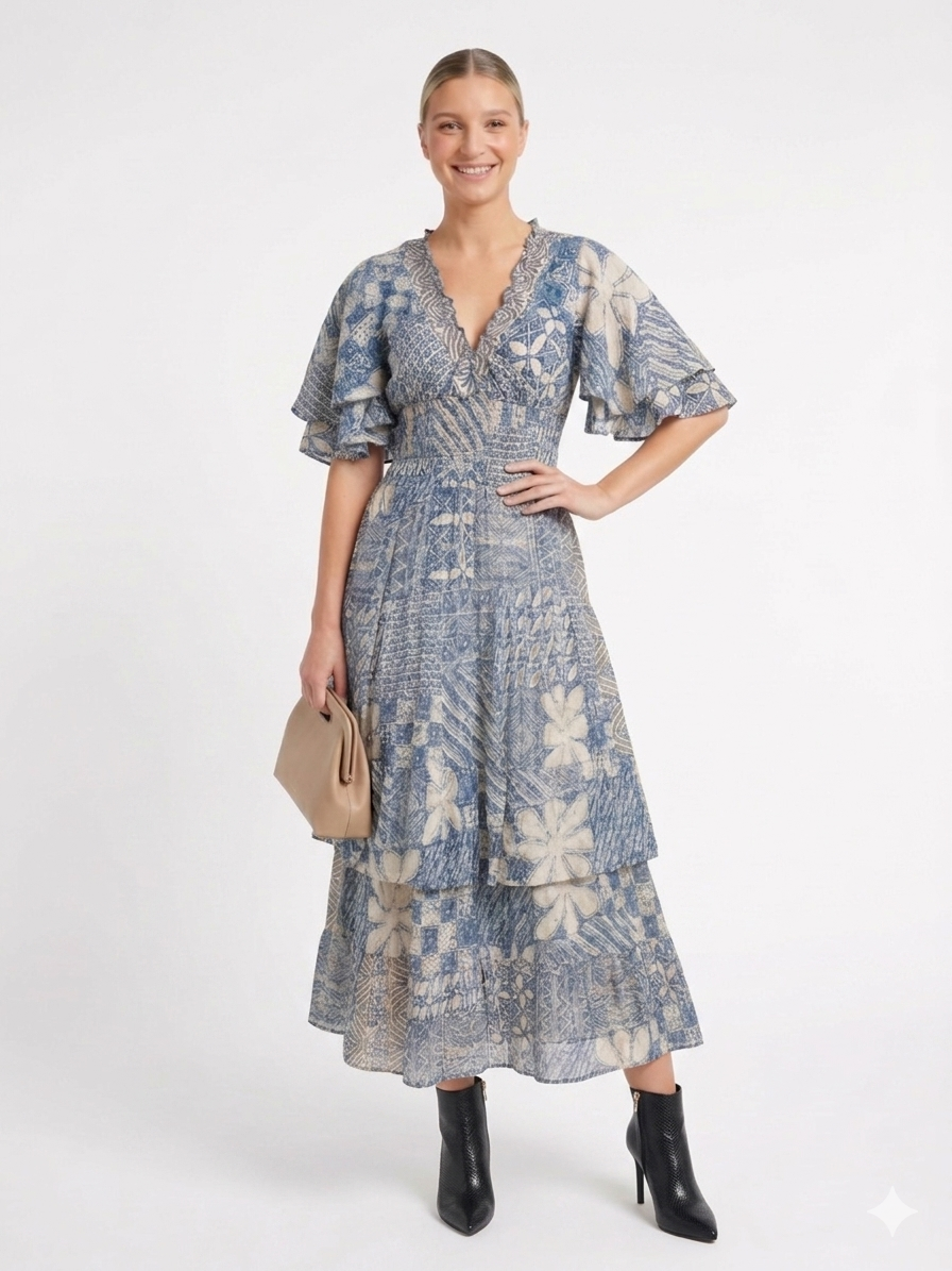 VESTIDO BOHEMIO "ENCANTO TROPICAL"