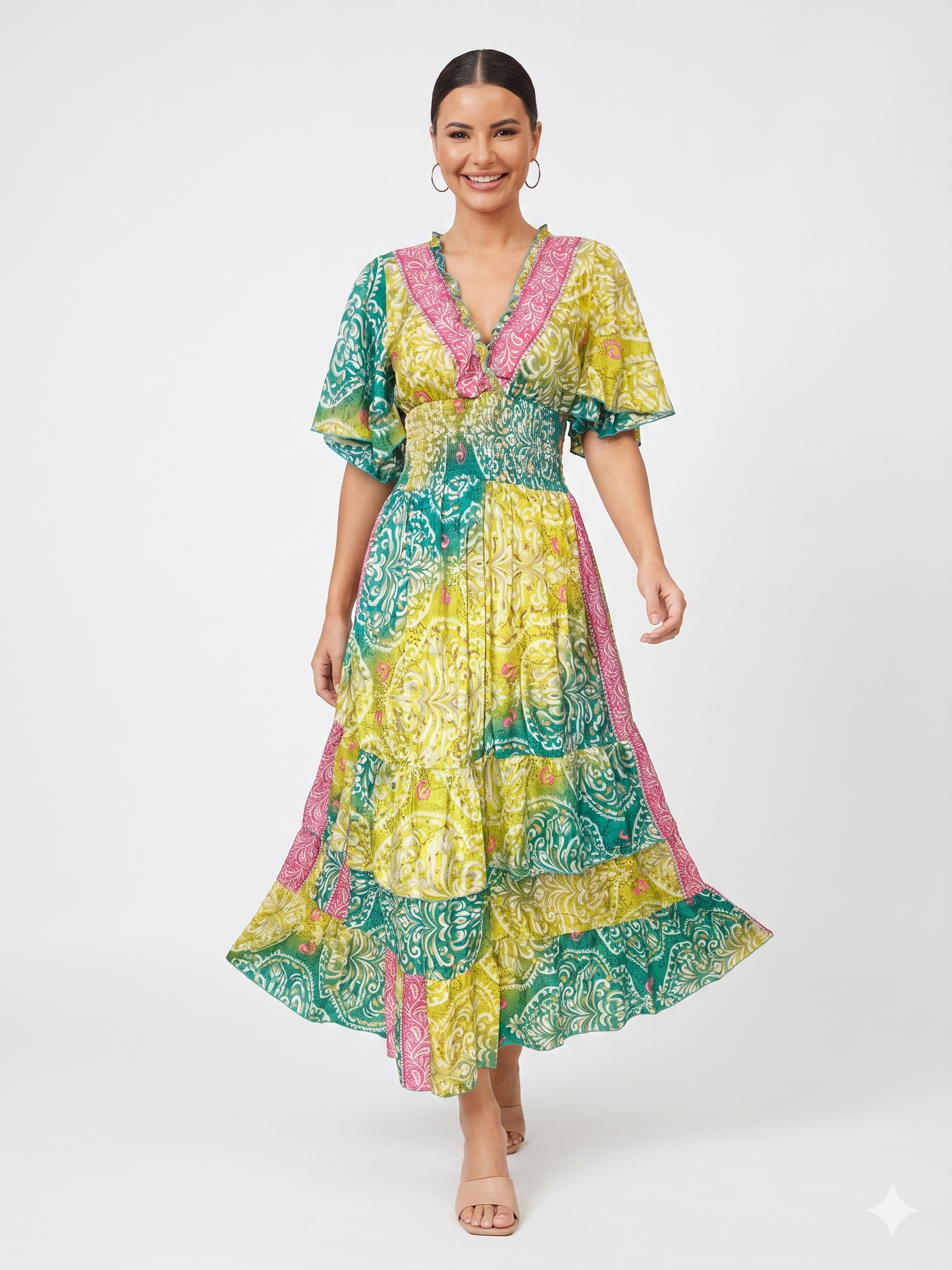 VESTIDO BOHEMIO "TARDE DORADA"