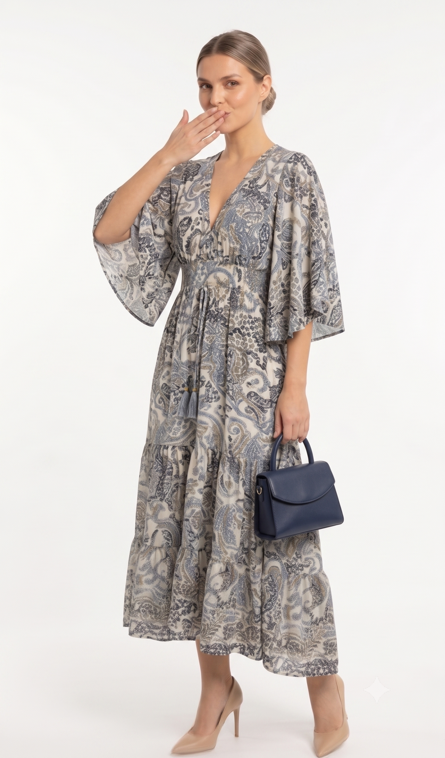 VESTIDO LARGO BOHEMIO "BRISA DORADA"