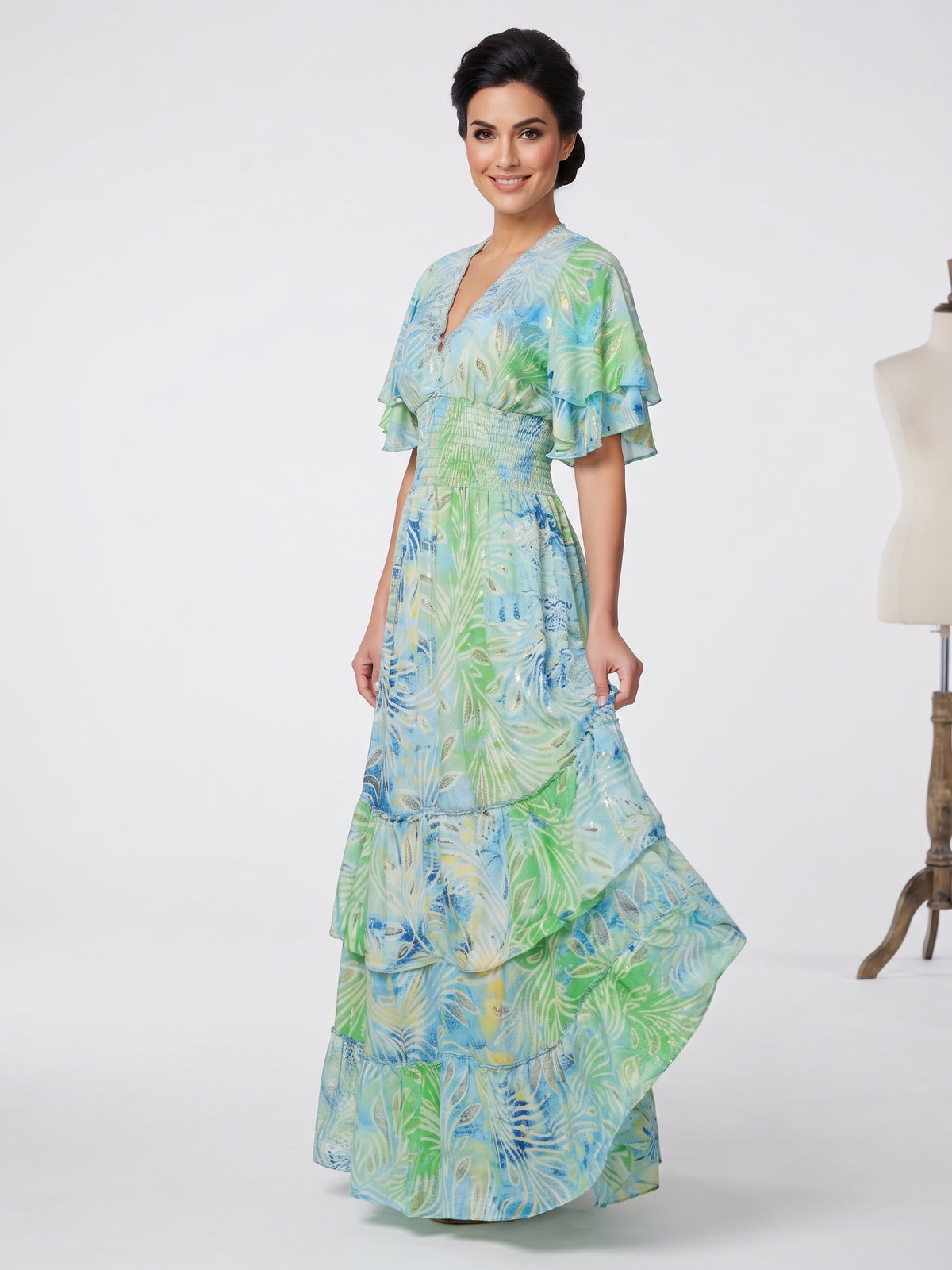 VESTIDO BOHEMIO "INSPIRACION TROPICAL"
