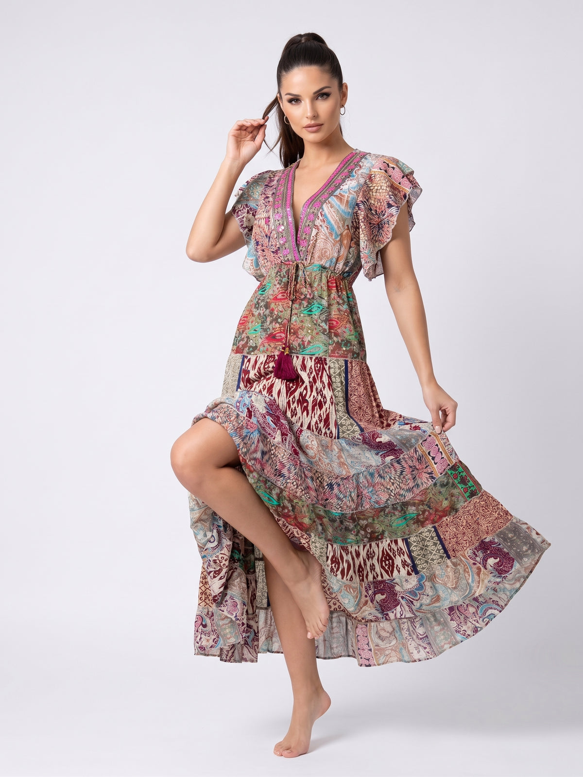 VESTIDO BOHO "LA DAMA DEL ESTE"