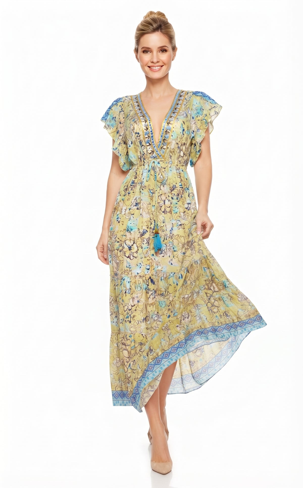 VESTIDO BOHEMIO "ALMA D FLORENCIA"