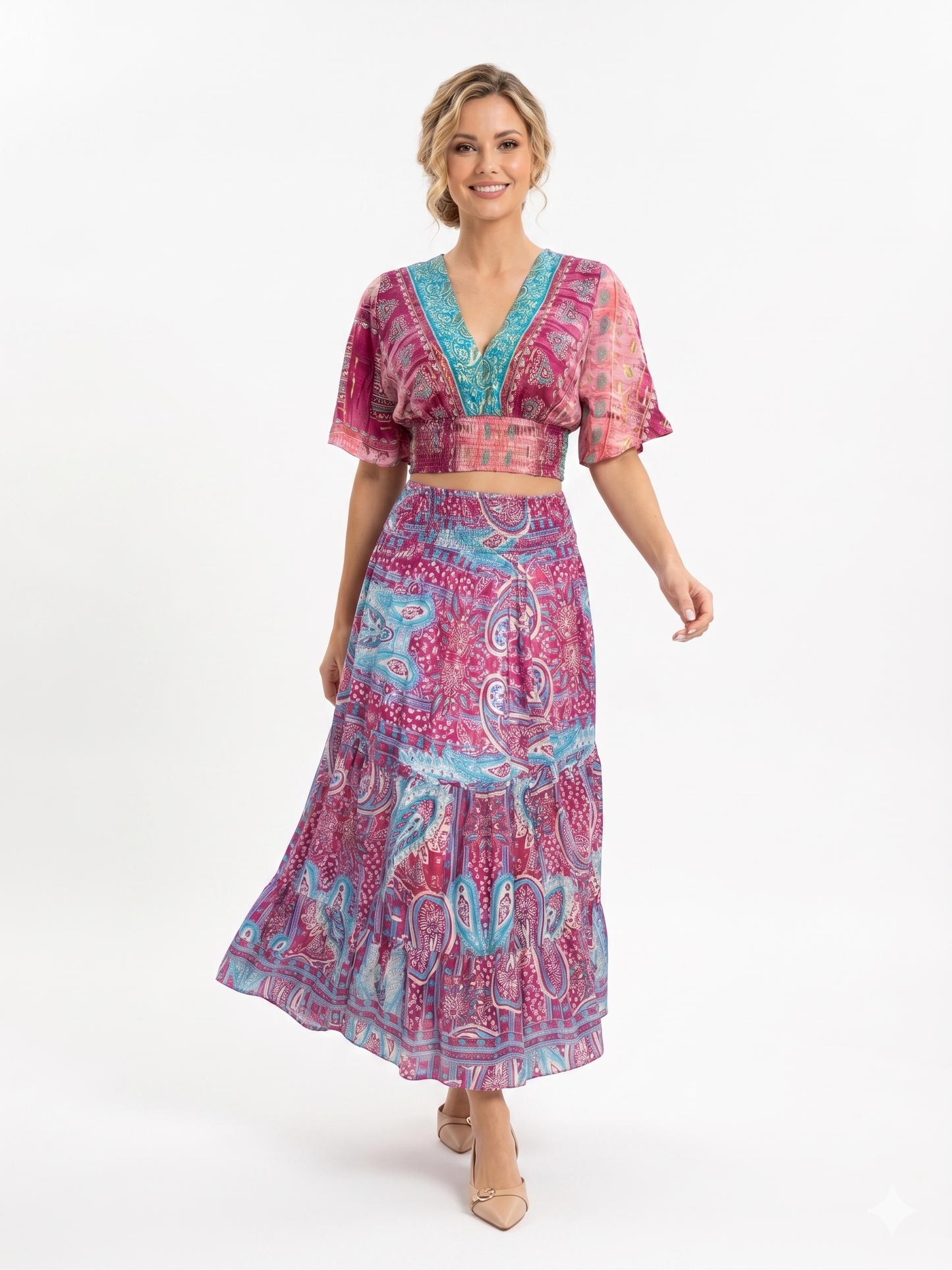 VESTIDO BOHEMIO "AMANECER DE PERLA"