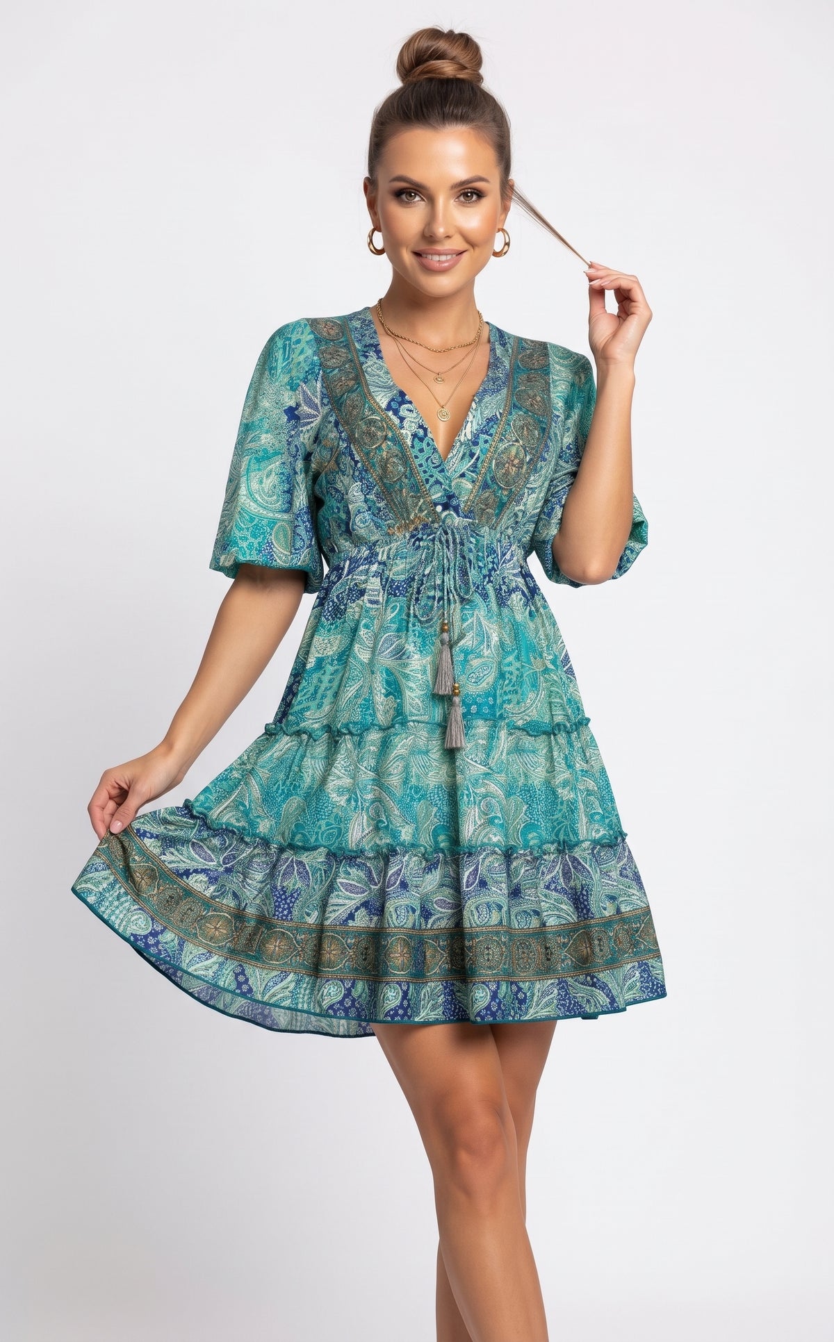 VESTIDO BOHEMIO CHIC "AZAHAR BOHEMIO"