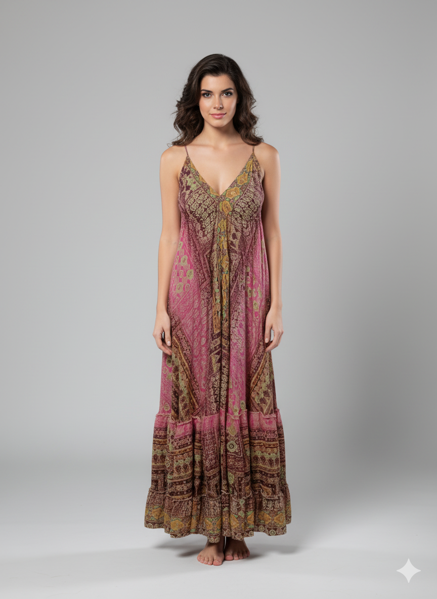 VESTIDO BOHEMIO "ENCANTO MEDITERRANEO"