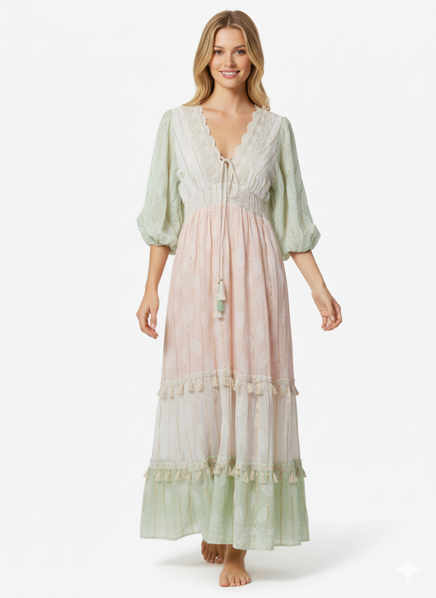 VESTIDO LARGO “NUBE DE ALGODON”