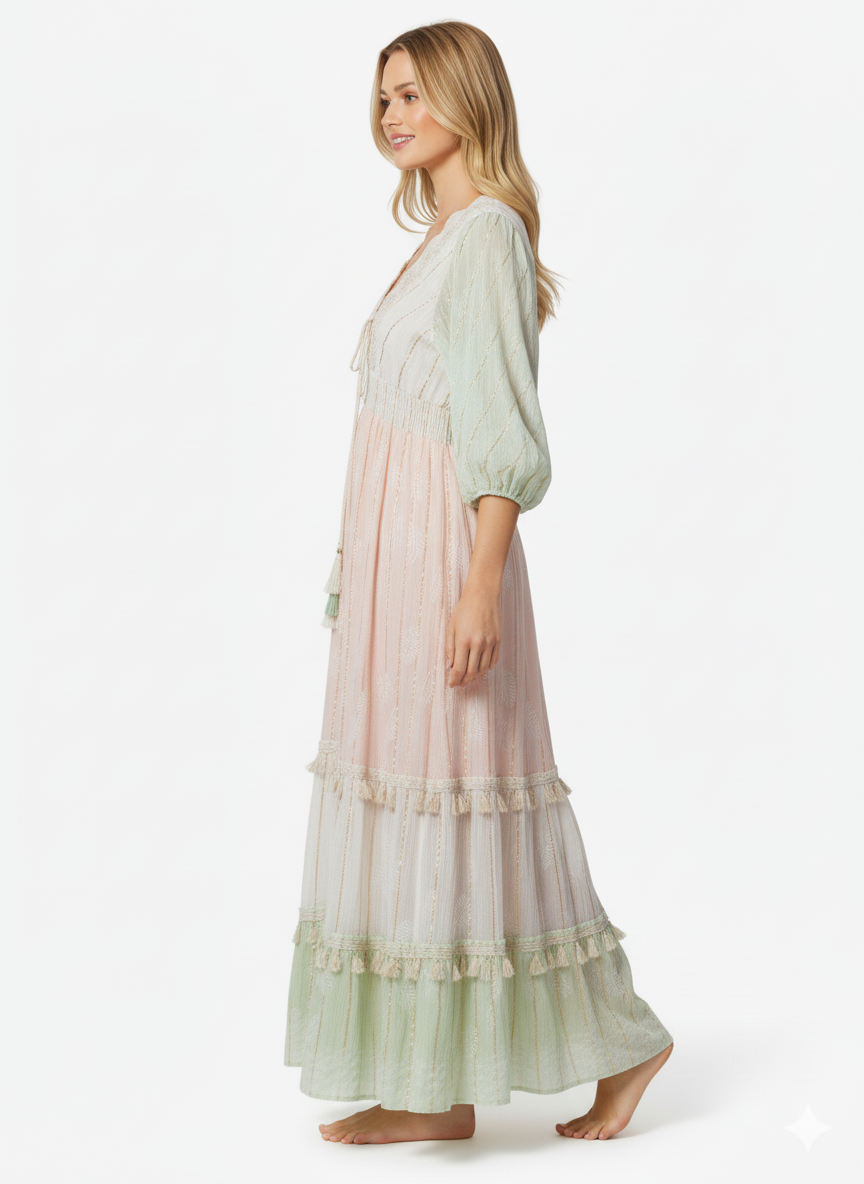 VESTIDO LARGO “NUBE DE ALGODON”