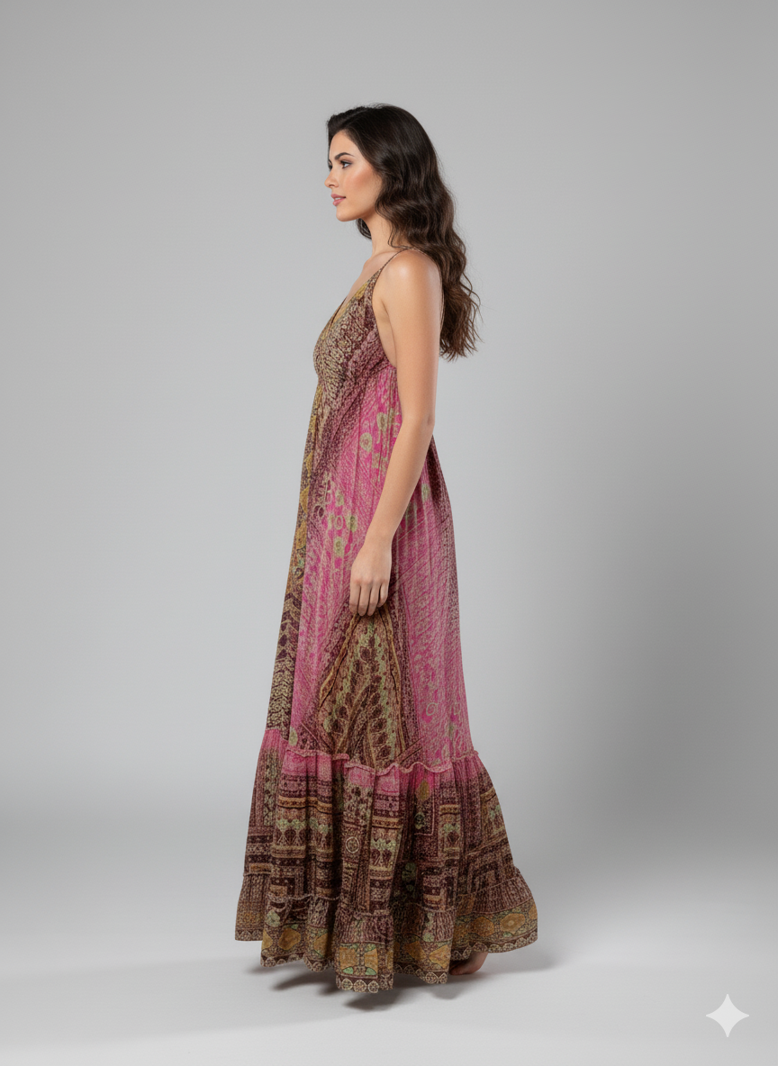 VESTIDO BOHEMIO "ENCANTO MEDITERRANEO"