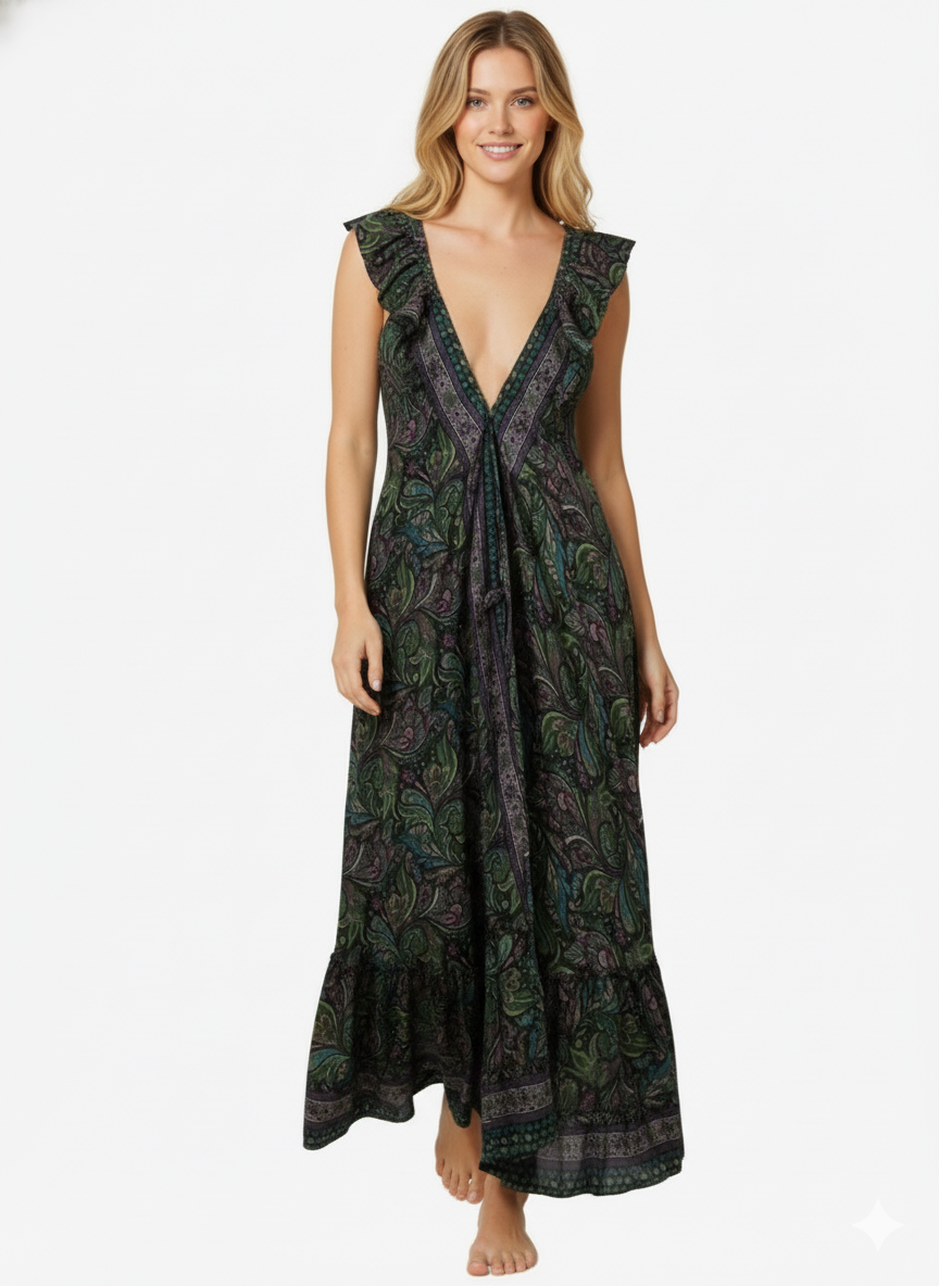 VESTIDO BOHEMIO "EFECTO ROMANTICO"