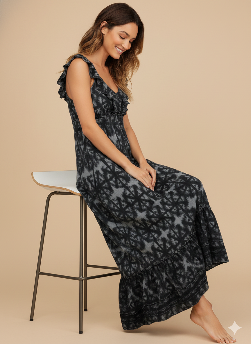 VESTIDO LARGO "TARDE MEDITERRANEA"