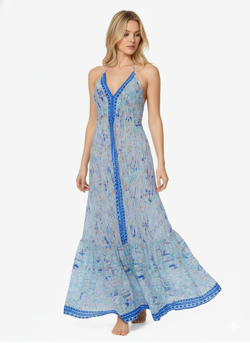 VESTIDO DE VERANO "MAR Y ARENA"