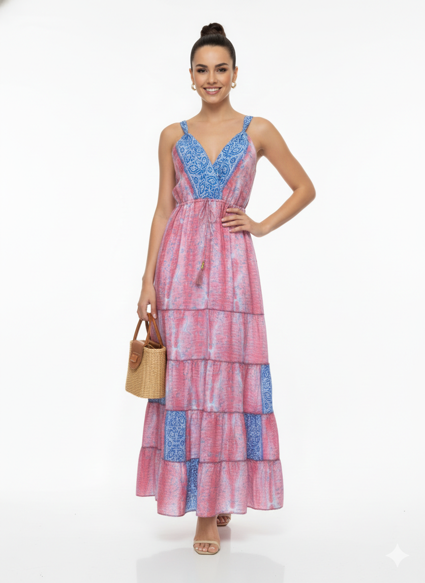 VESTIDO BOHEMIO "OLAS DE LUZ"