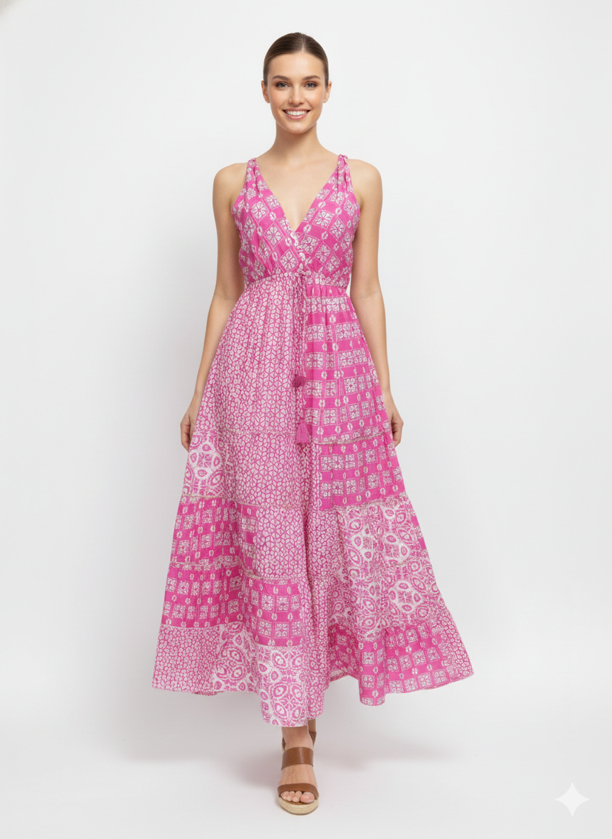 VESTIDO LARGO " PERLA SALVAJE"