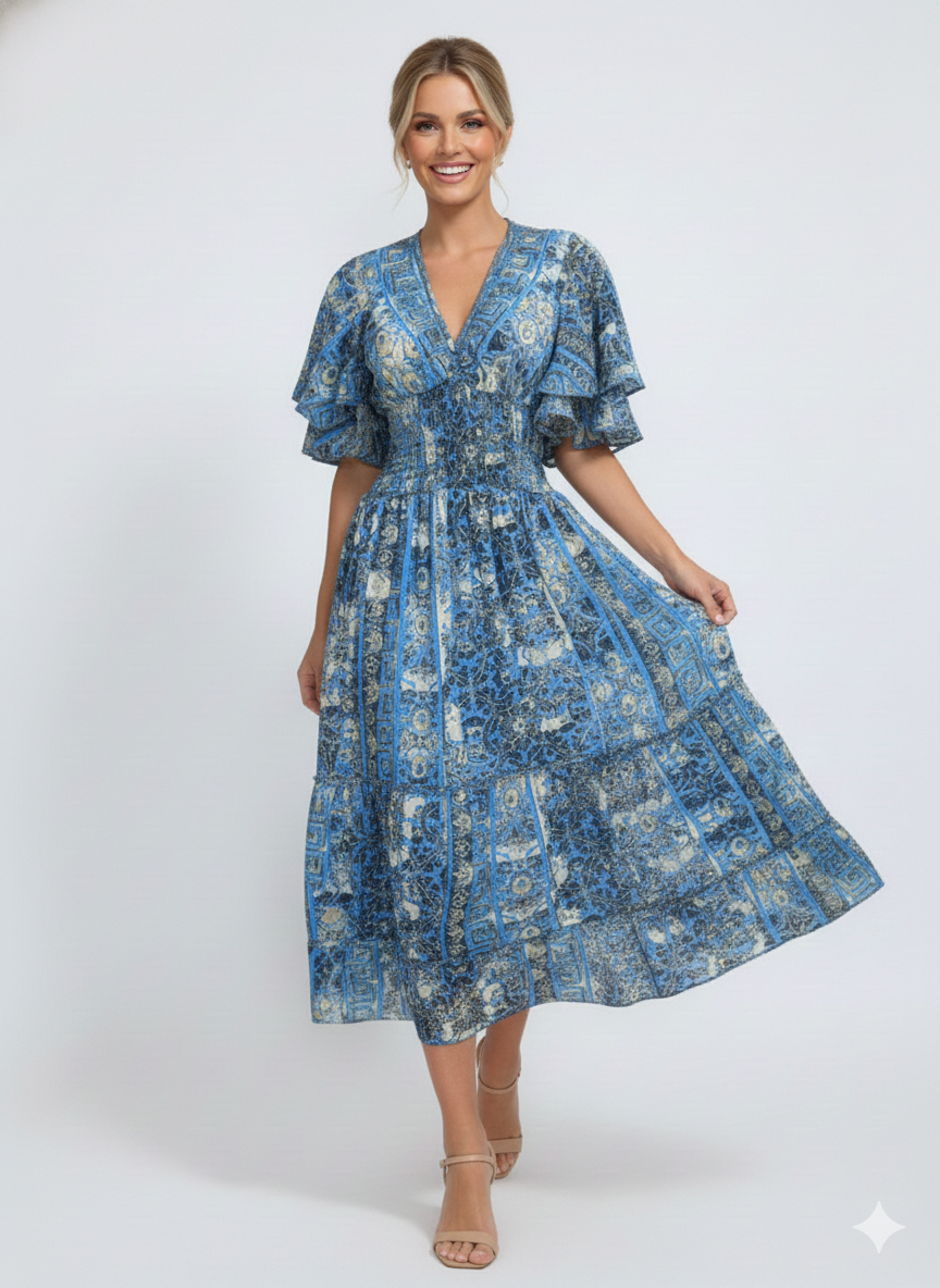 VESTIDO BOHEMIO "EFECTO ROMANTICO"