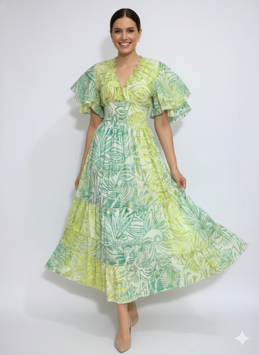 VESTIDO BOHO CHIC "SUEÑO DE PALMA"