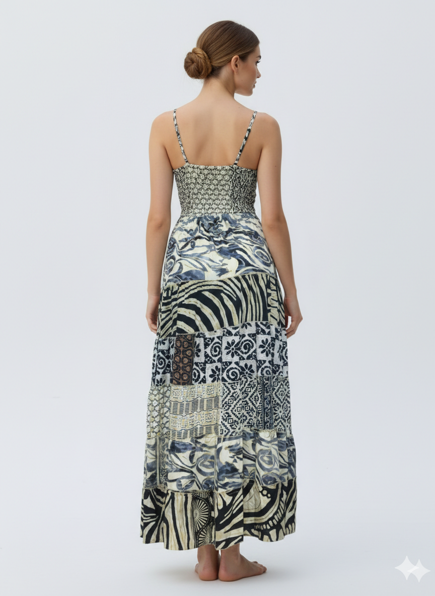 VESTIDO LARGO "LA DAMA DEL TROPICO"