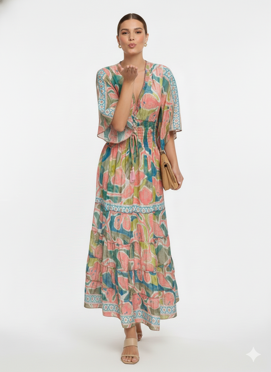 VESTIDO BOHO "AVENTURA TROPICAL"