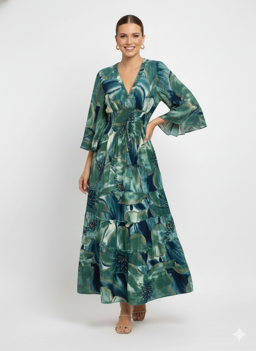 VESTIDO LARGO BOHEMIO "PARAISO BOHEMIO"