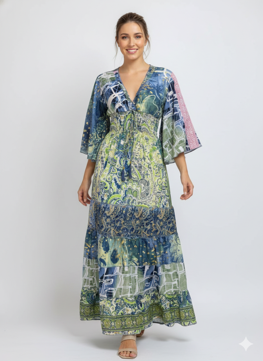 VESTIDO LARGO BOHO "VIENTO CALIDO"