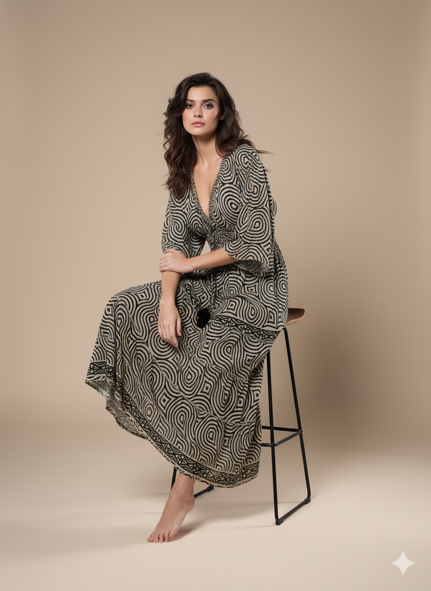 VESTIDO LARGO "VERANO SERENO"