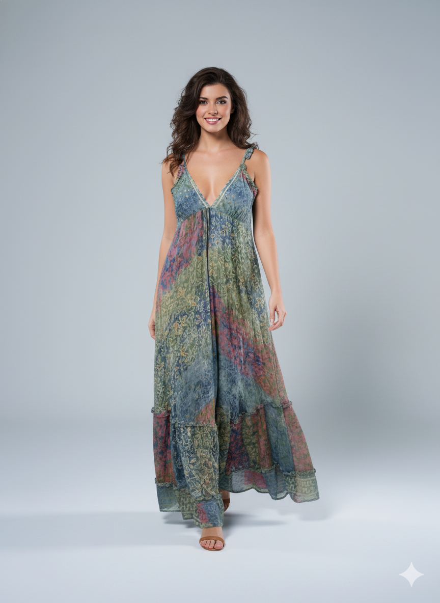 VESTIDO LARGO BOHEMIO