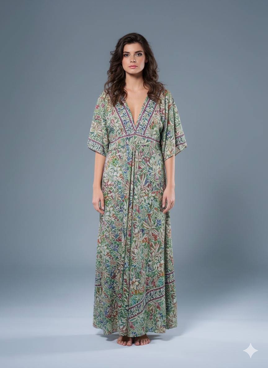 VESTIDO BOHO CHIC "AVENTURA TROPICAL"