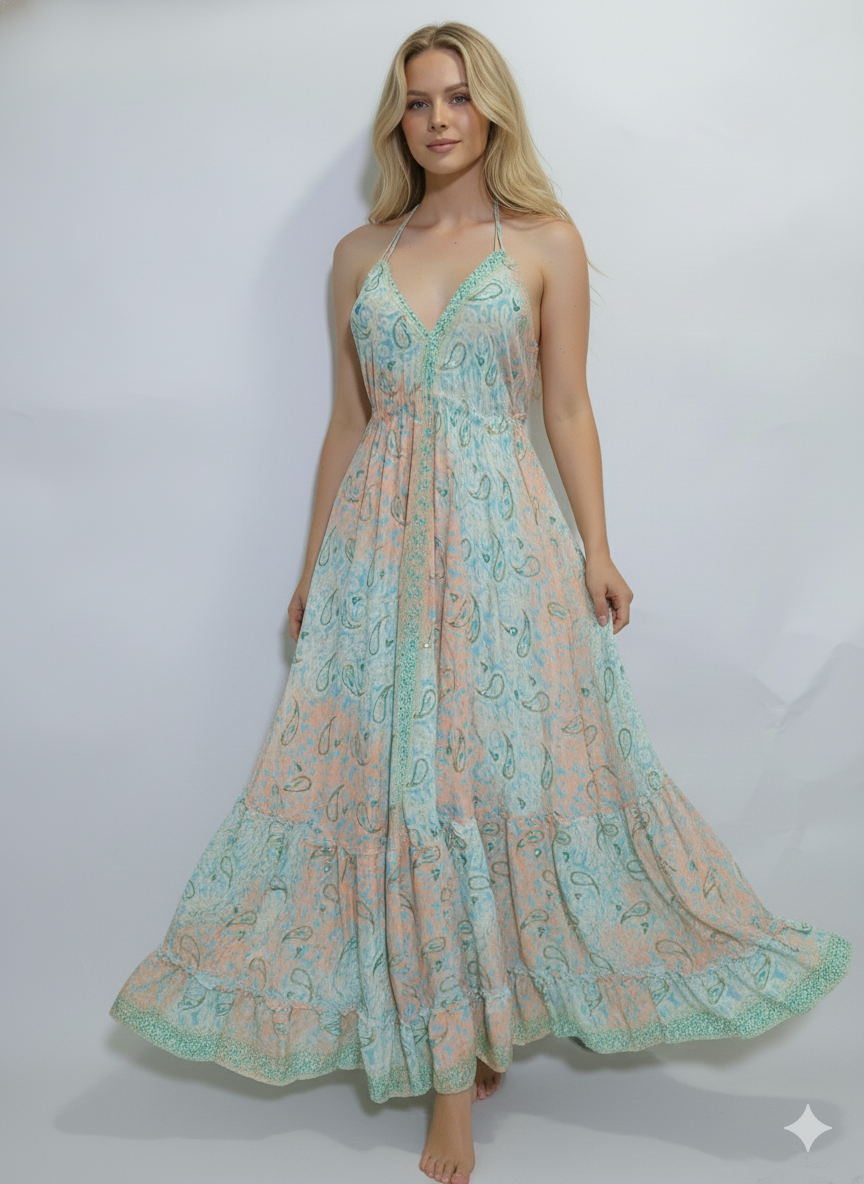 VESTIDO LARGO "PERLA DEL SOL"