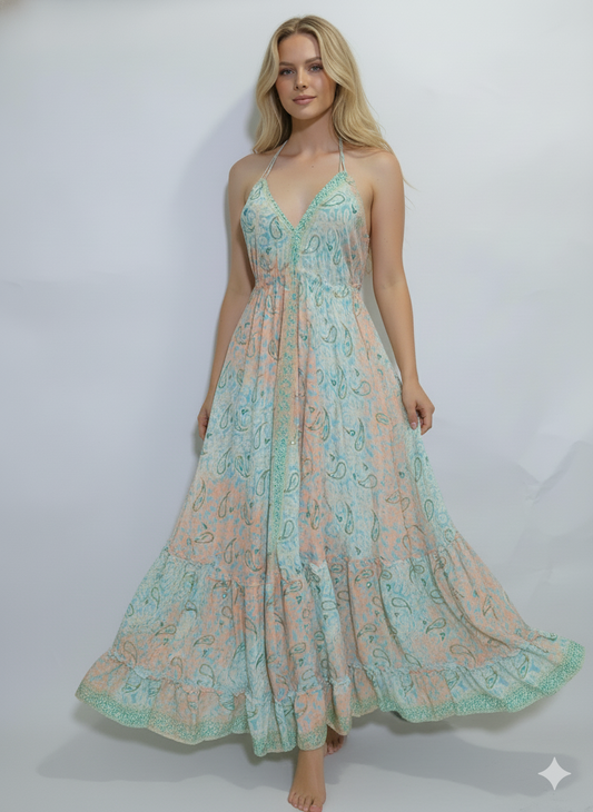 VESTIDO LARGO "PERLA DEL SOL"