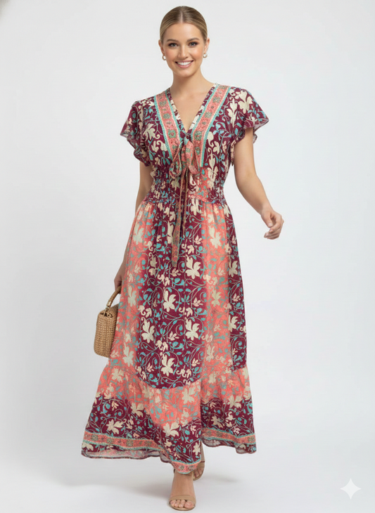 VESTIDO LARGO BOHEMIO "SOL Y BRISA"