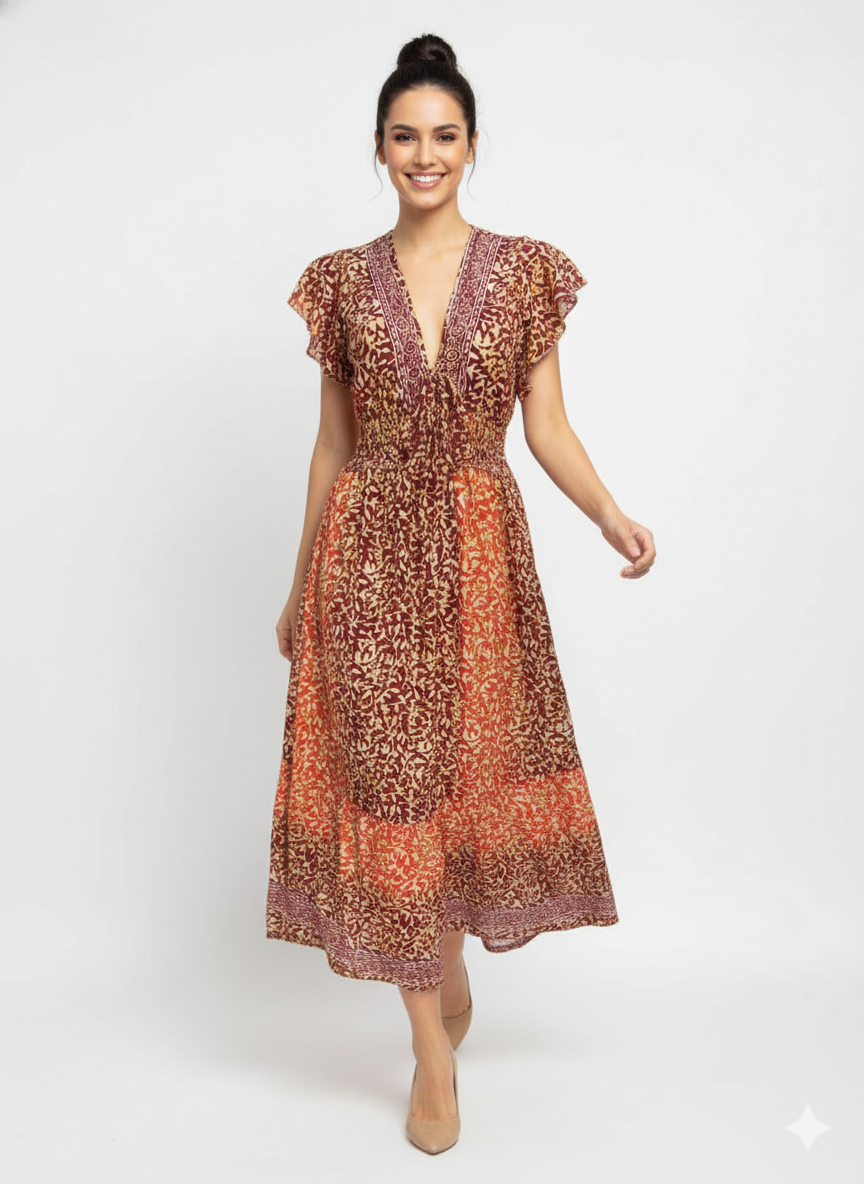 VESTIDO LARGO BOHEMIO "VERANO RADIANTE"