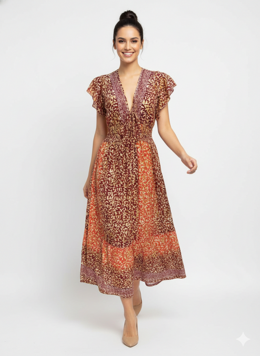 VESTIDO LARGO BOHEMIO "VERANO RADIANTE"