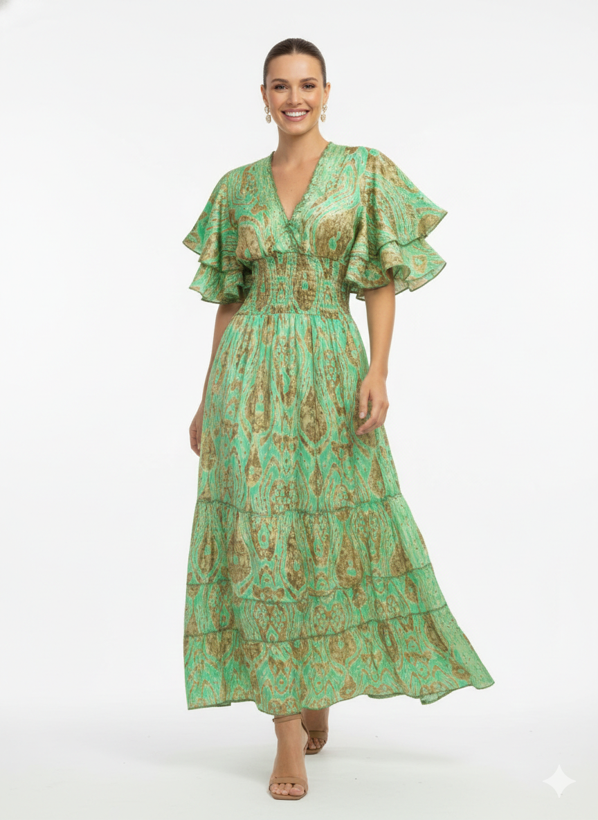 VESTIDO LARGO BOHEMIO "SOMBRA DE COCO II"