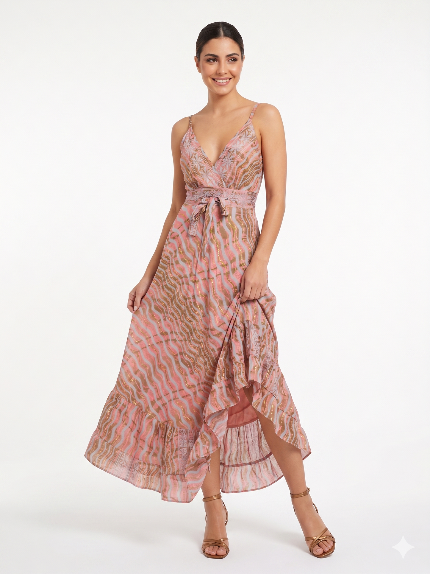 VESTIDO BOHO  "RAYO DE CORAL"