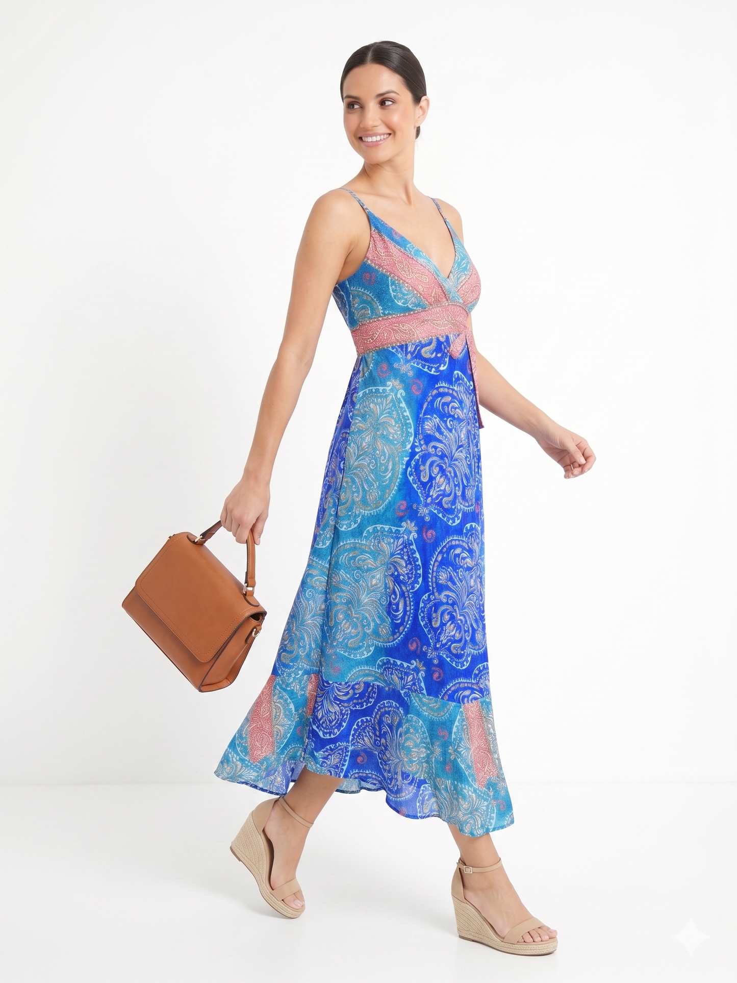 VESTIDO LARGO BOHEMIO "OASIS DE CORAL"