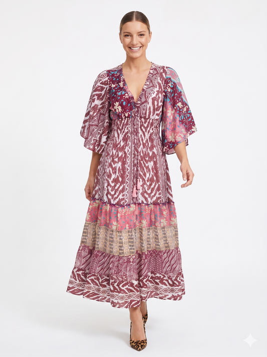 VESTIDO BOHO "AVENTURA TROPICAL"