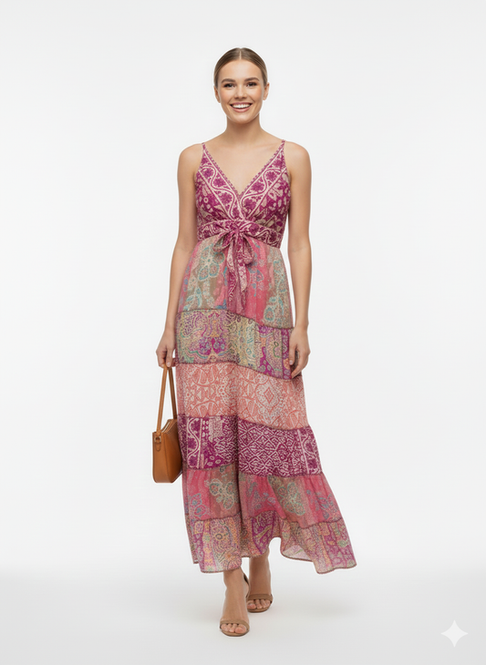 VESTIDO LARGO BOHO "VIENTO DEL CARIBE"