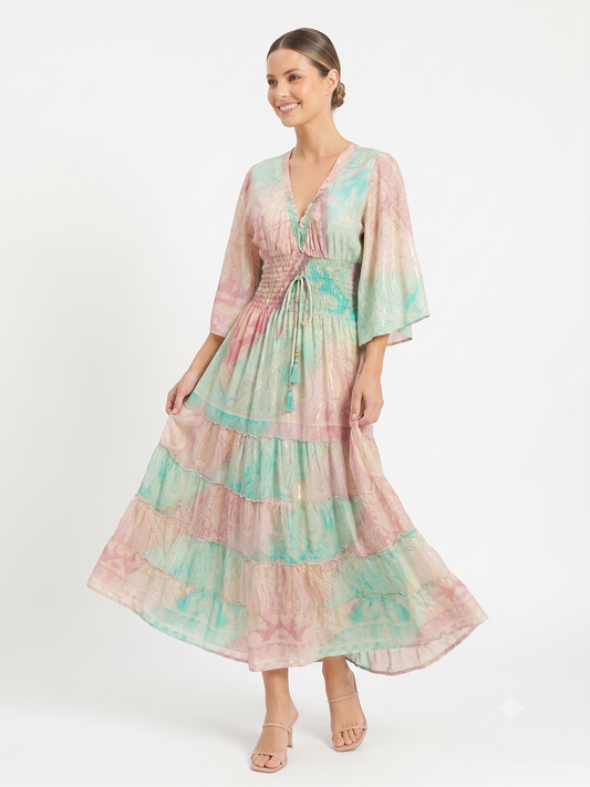 VESTIDO BOHEMIO "LUZ DE PALMA"