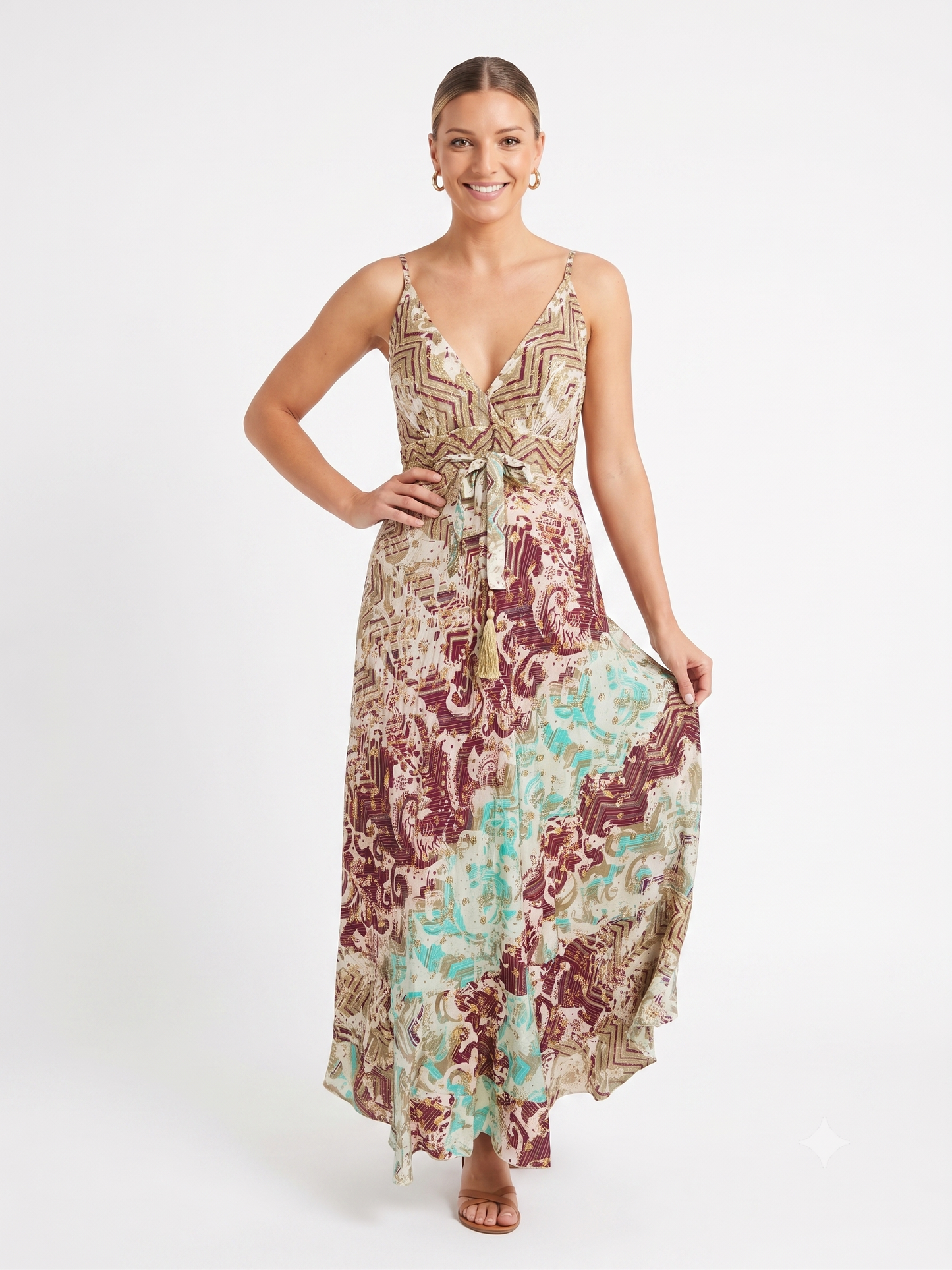 VESTIDO LARGO BOHEMIO "SOMBRA DE COCO II"