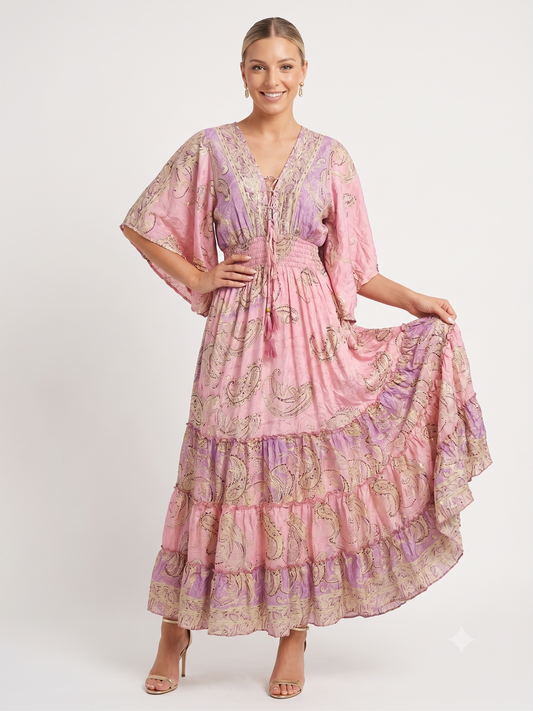 VESTIDO BOHEMIO "MAR DEL NORTE"