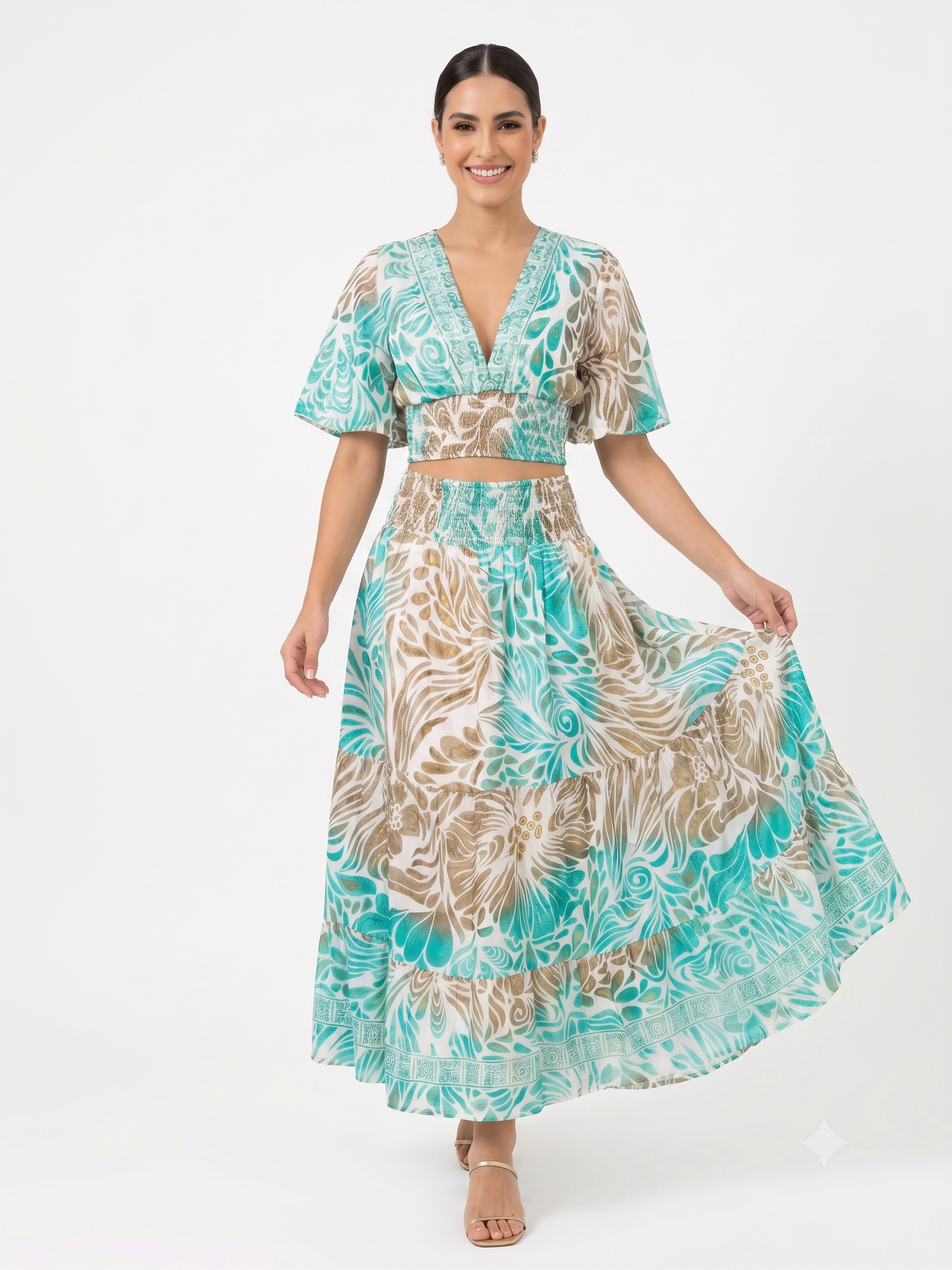 VESTIDO BOHEMIO "PARAISO FLORAL"