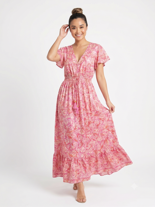 VESTIDO BOHO "AMANECER DE PERLA"