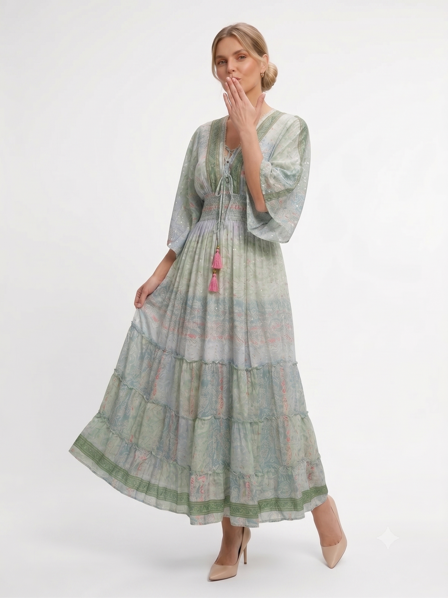 VESTIDO LARGO BOHO "AMANECER CALIDO"