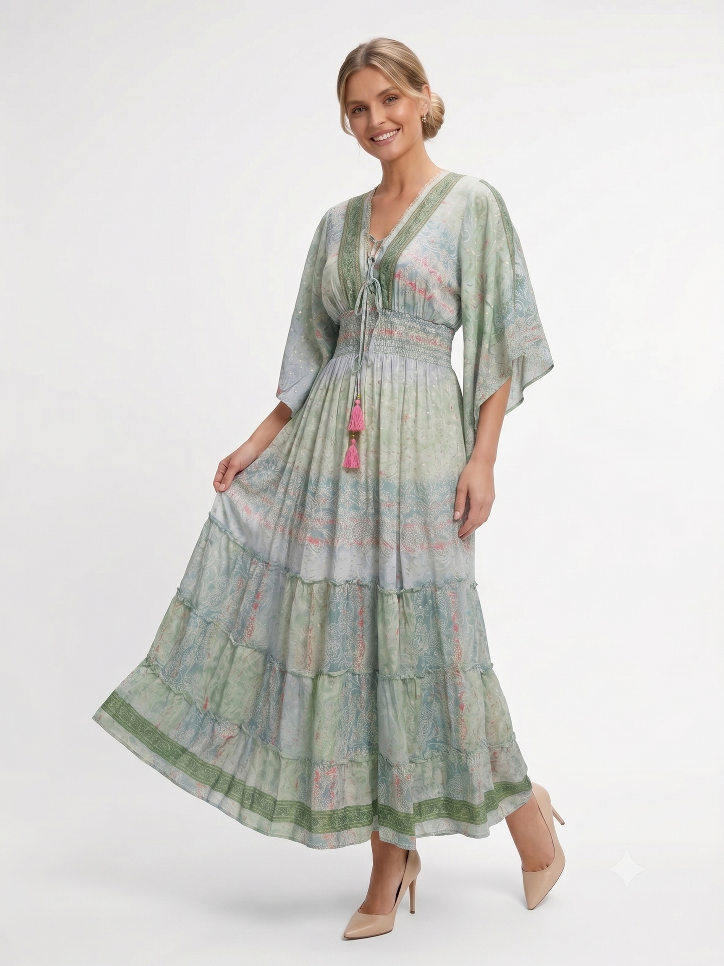 VESTIDO LARGO BOHO "AMANECER CALIDO"