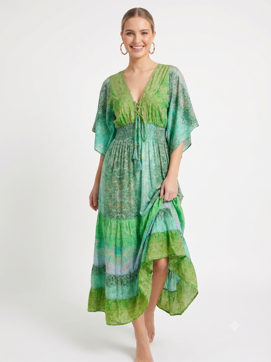 VESTIDO BOHO CHIC "PERLA TROPICAL"