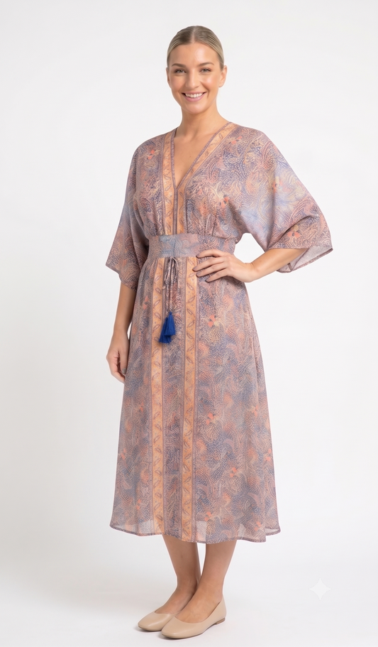 VESTIDO BOHEMIO "ENCANTO TROPICAL"