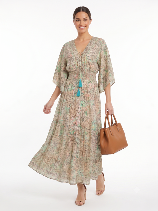VESSTIDO BOHEMIO "PARAISO FLORALES"